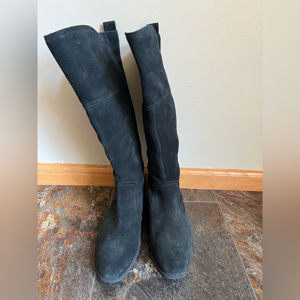 Women’s UGG Sorensen black suede tall zipper waterproof classic  boots. Size 9.5 - Picture 2 of 16